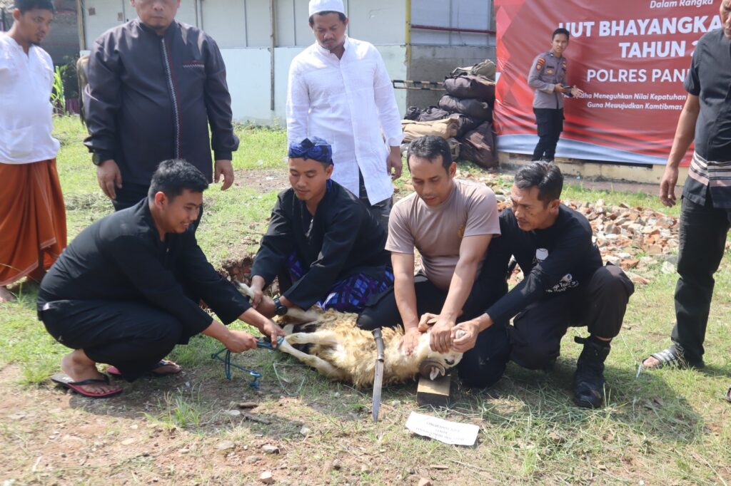 Polres Pandeglang Gelar Pemotongan Hewan Qurban pada Hari Raya Idul Adha 1445 H 4 WhatsApp Image 2024 06 17 at 11.16.17